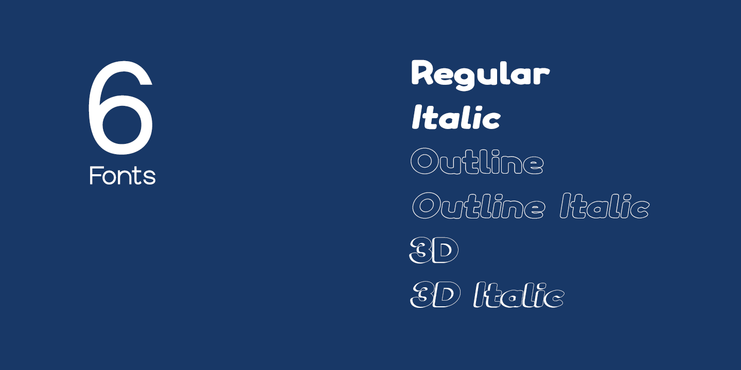 Boltz 3D Italic Font preview